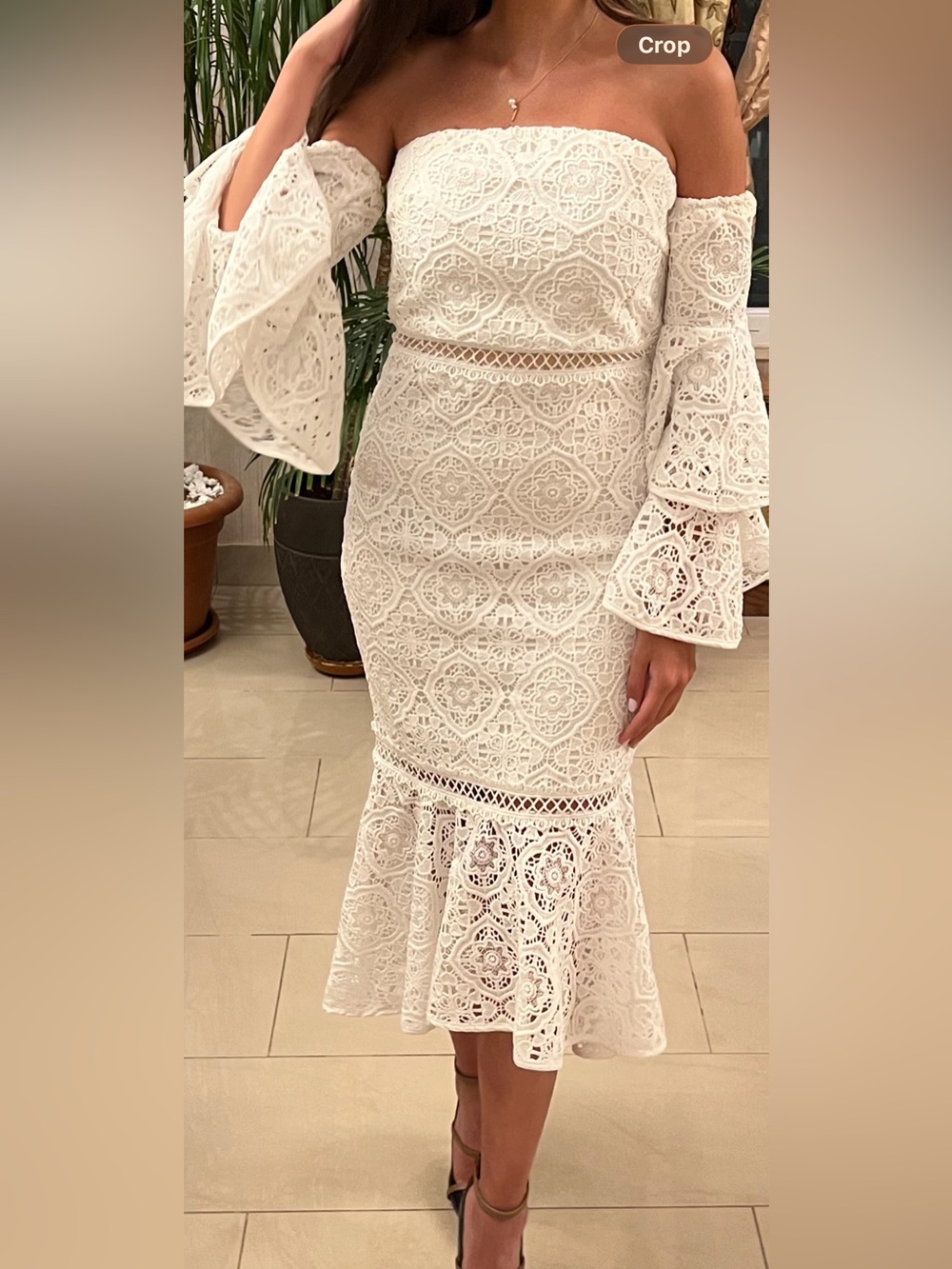 WHITE LACE DRESS - Picture 4 of 4